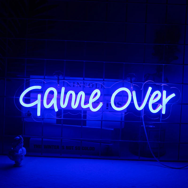 Game Over LED Neon Sign Night Light